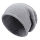 Relaxed Fit Casual Knit Beanie in Off-White - View 10 | Bellmere