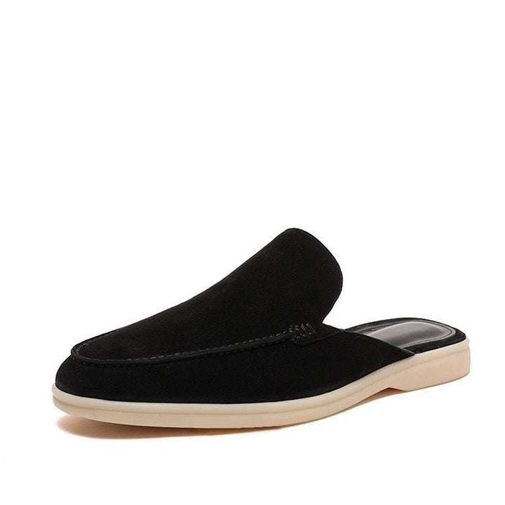 Slip-on loafer with moc toe and flat sole