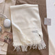 Women's Soft Plain Tassel Shawl in Brown - View 12 | Bellmere