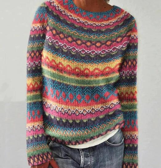 Women's long sleeve knit sweater