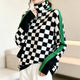 Women's striped high-neck pullover