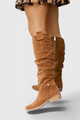 Women's Retro-Inspired High Boots in Dark Brown - View 2 | Bellmere