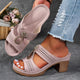 Women's Wedge Sandals in Black - View 3 | Bellmere