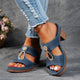 Women's Wedge Sandals in Black - View 6 | Bellmere