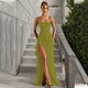 Elegant Open-Back Maxi Dress in Black - View 5 | Bellmere