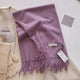 Women's Soft Plain Tassel Shawl in Brown - View 5 | Bellmere