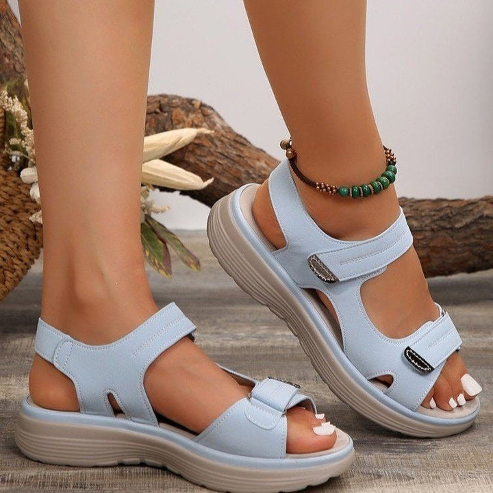 Women's Open-Toe Sport Sandals, Adjustable Strap Flatform