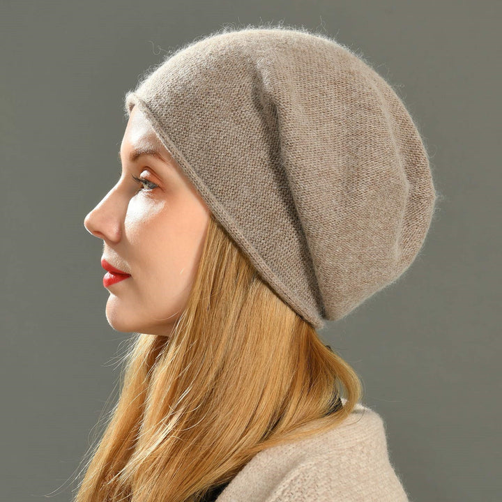 Relaxed Fit Casual Knit Beanie in Off-White | Bellmere