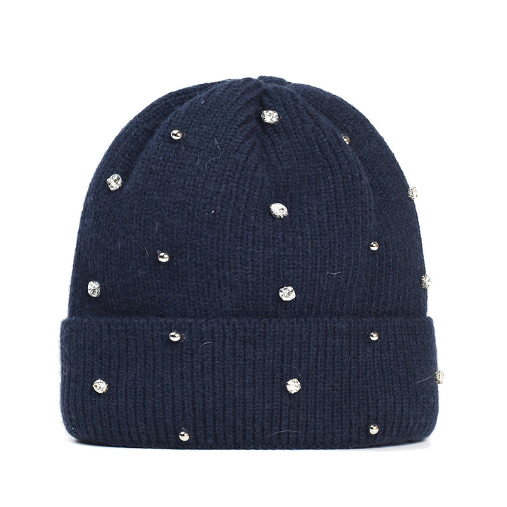 Women's Subtle Shine Cozy Beanie in Navy - View 2 | Bellmere