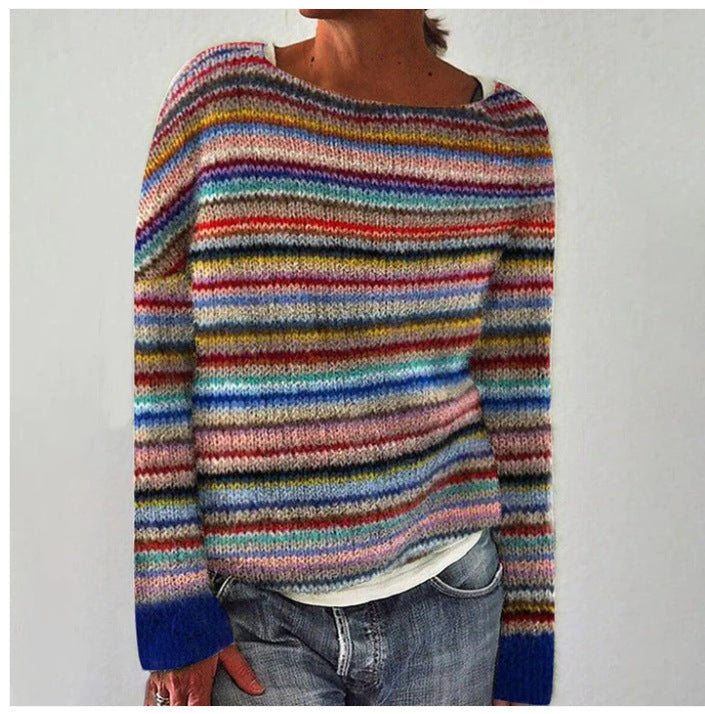 Women's long sleeve knit sweater