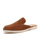 Slip-on loafer with moc toe and flat sole