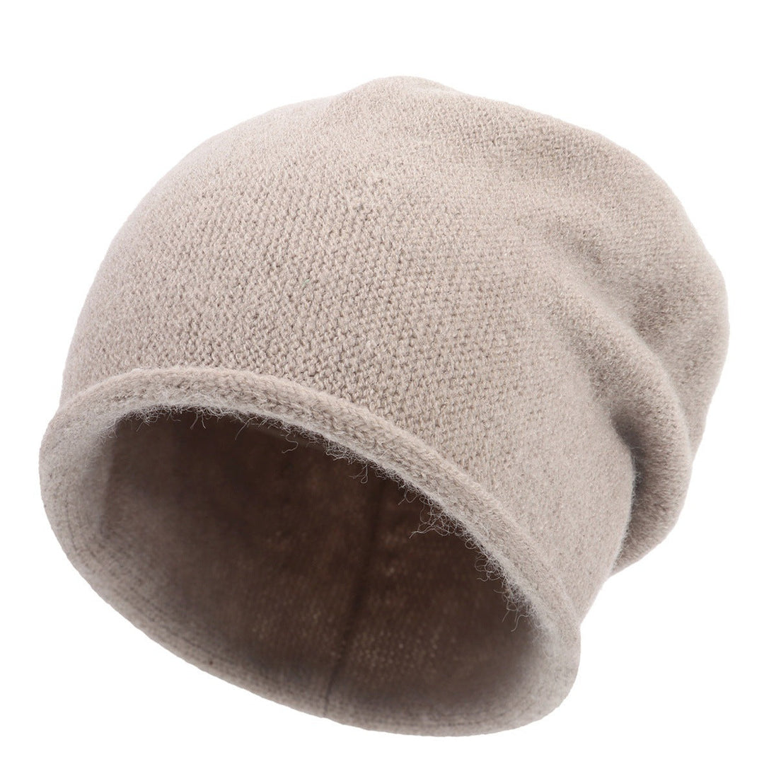 Relaxed Fit Casual Knit Beanie in Off-White - View 8 | Bellmere