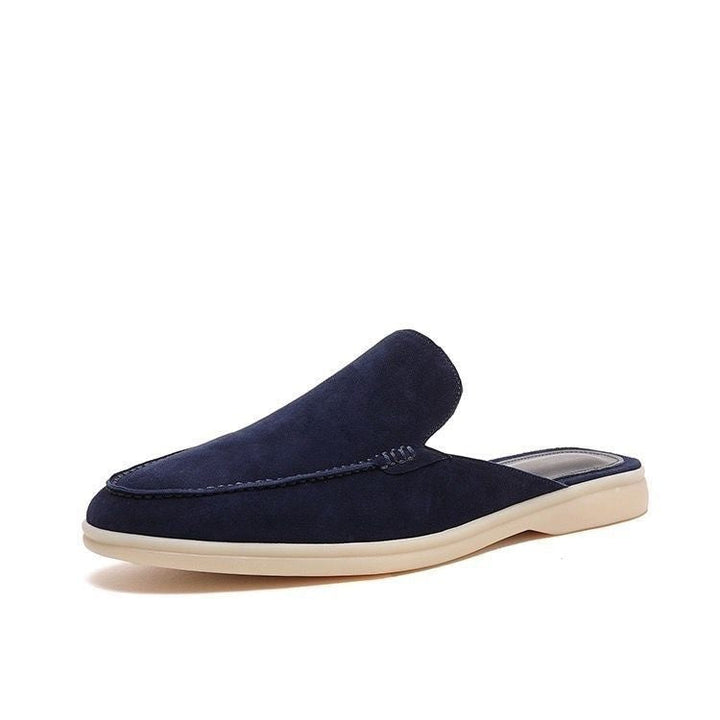 Slip-on loafer with moc toe and flat sole