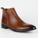 Men's ankle-height Chelsea boots with side zipper and low heel