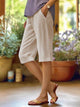 Light Women's Summer Shorts in White - View 2 | Bellmere