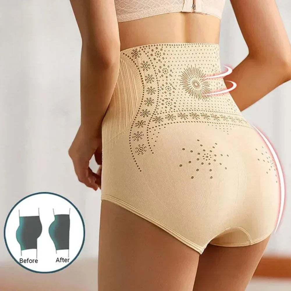 High-Waisted Slimming Underwear in Beige - View 6 | Bellmere