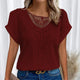 Women's Round Neck Lace Top in Beige - View 10 | Bellmere
