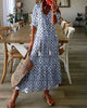 Boho Flowy Dress with Tassel Details in Blue (Almost Sold Out) | Bellmere