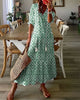 Boho Flowy Dress with Tassel Details in Blue (Almost Sold Out) - View 2 | Bellmere