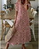 Boho Flowy Dress with Tassel Details in Blue (Almost Sold Out) - View 5 | Bellmere