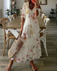 Boho Flowy Dress with Tassel Details in Blue (Almost Sold Out) - View 6 | Bellmere