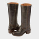 Women's knee-high classic cowboy boots with round toe and low block heel