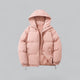 Men's quilted hooded parka jacket with zip front and drawstring hem