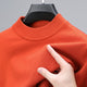 Unisex ribbed mock neck knit sweater with long sleeves