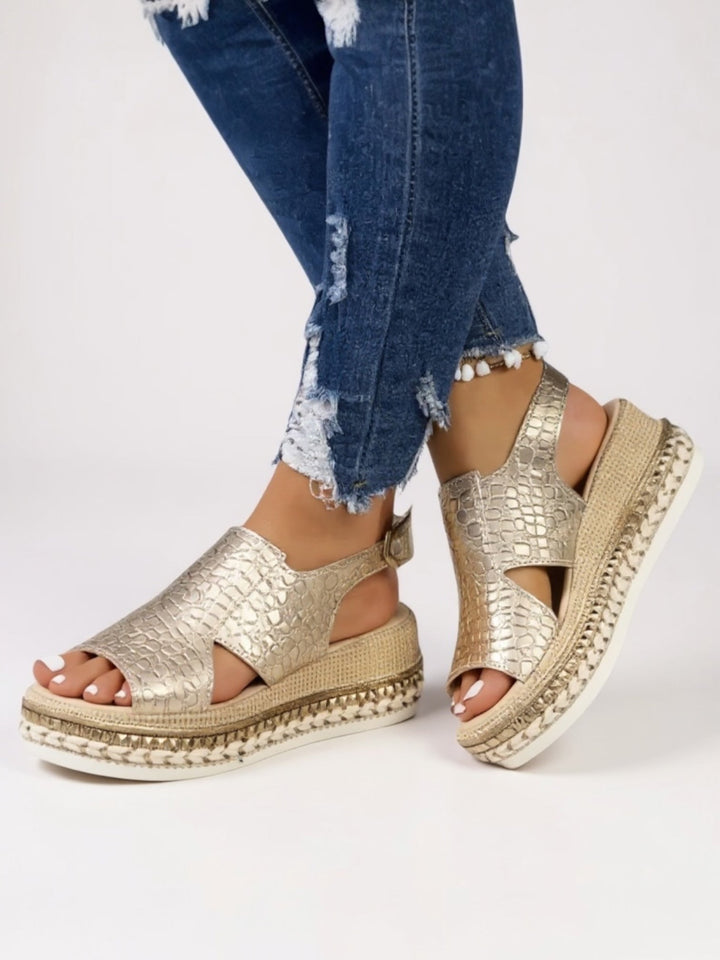 Colette | Women's Metallic Platform Sandals