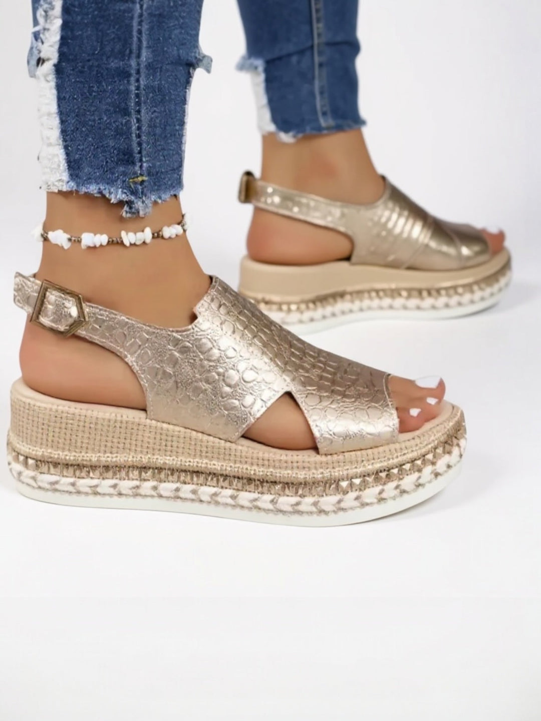 Colette | Women's Metallic Platform Sandals