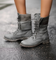 Women's Vintage Lace-Up Ankle Boots in Brown - View 4 | Bellmere
