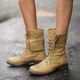 Women's Vintage Lace-Up Ankle Boots in Brown - View 5 | Bellmere