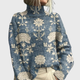 Women's Warm Turtleneck Sweater in Green - View 3 | Bellmere