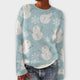 Women's festive patterned jumper with crew neck and long sleeves