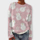 Women's festive patterned jumper with crew neck and long sleeves
