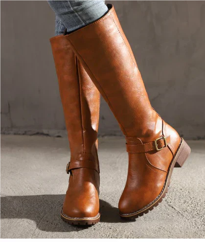 Women's Knee High Boots in Black - View 3 | Bellmere