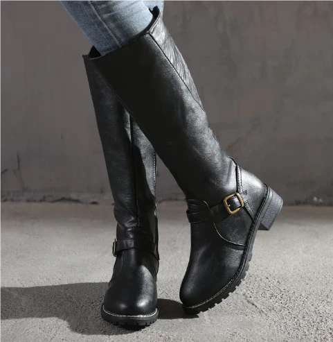 Women's Knee High Boots in Black | Bellmere