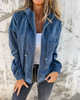 Women's hooded corduroy jacket with zip front and chest pocket