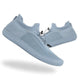 Unisex textured knit casual shoes with toggle lace-up and flat sole
