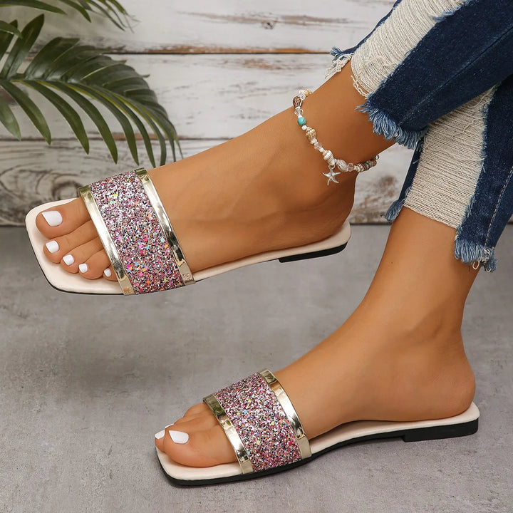 Belen | Women's Glitter Charm Sandals