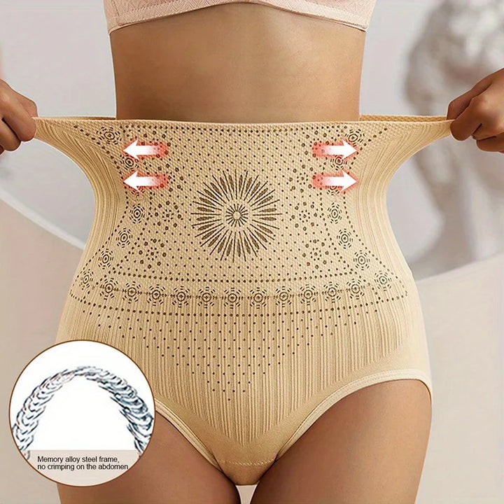 High-Waisted Slimming Underwear in Beige - View 7 | Bellmere