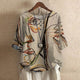 Women's Retro-Inspired Cotton Blend Blouse in Green - View 11 | Bellmere