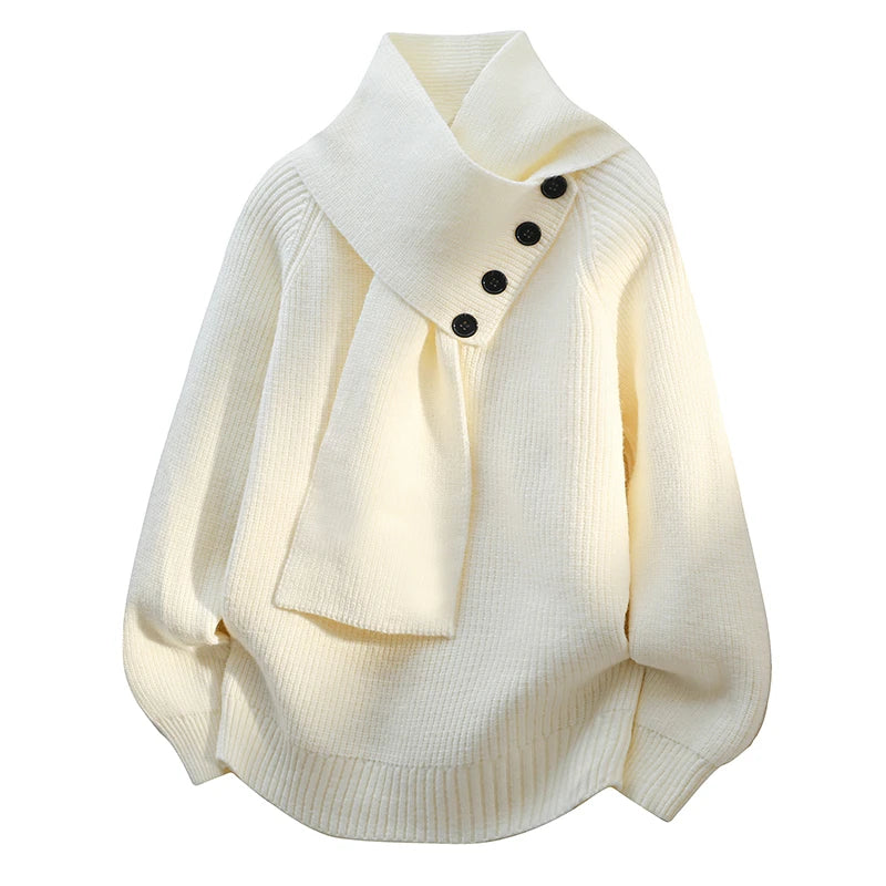 Women's Cozy Sweater in White | Bellmere