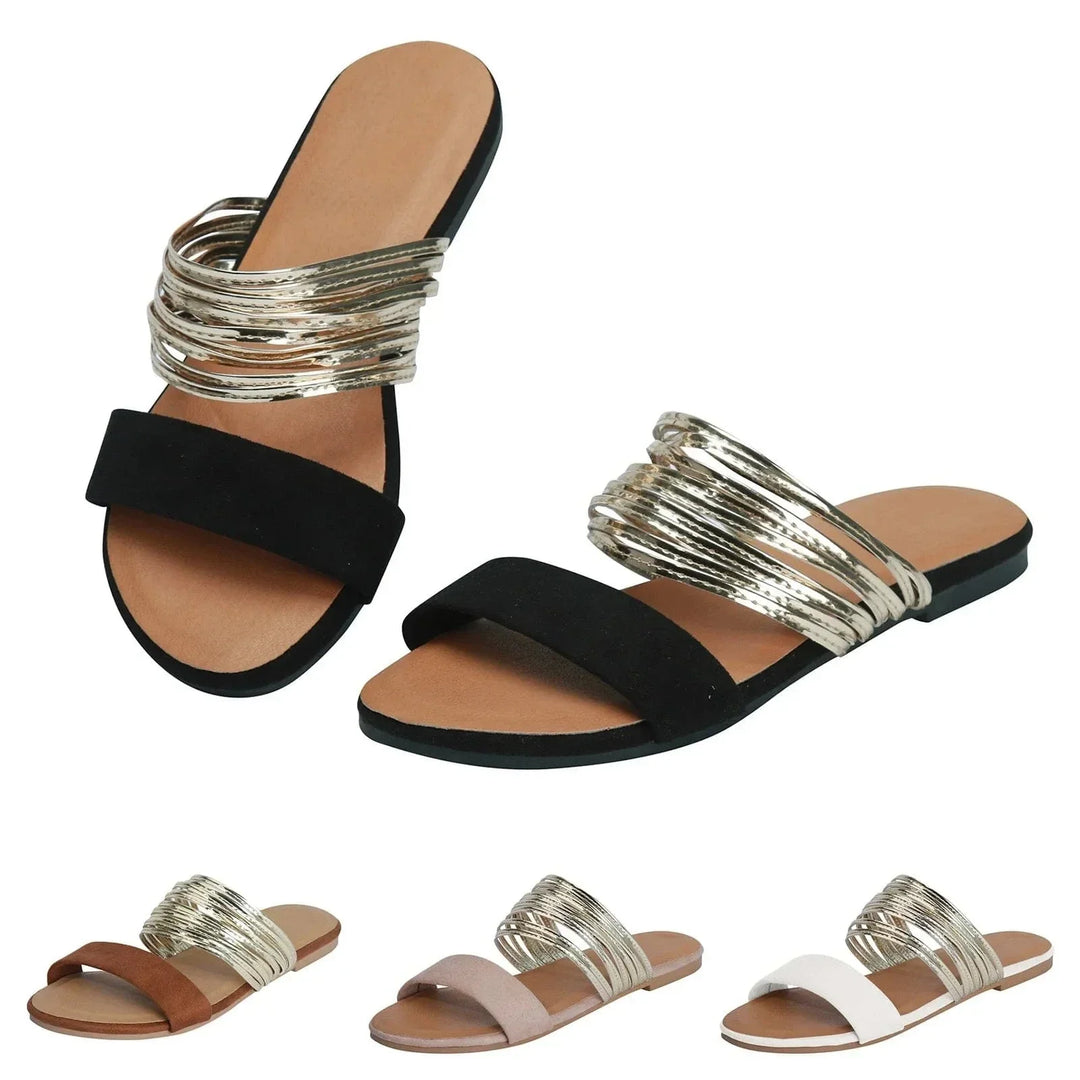 Women's Slip-On Sandals in Onyx Black - View 7 | Bellmere