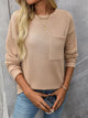 Women's casual crew neck sweatshirt with long sleeves