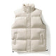 Men's quilted sleeveless padded vest with high collar and zip front