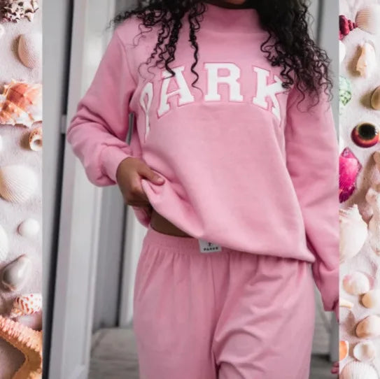 Women's Gray Printed Sweater in Pink - View 3 | Bellmere