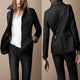 Women's diamond quilted jacket with button front and turn-down collar