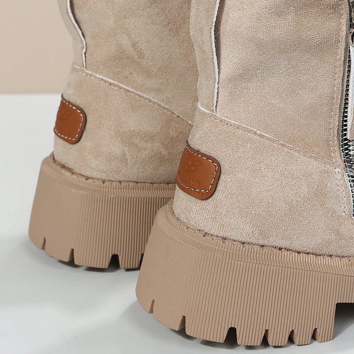 Women's CozyFit Ankle Boots in Beige - View 8 | Bellmere