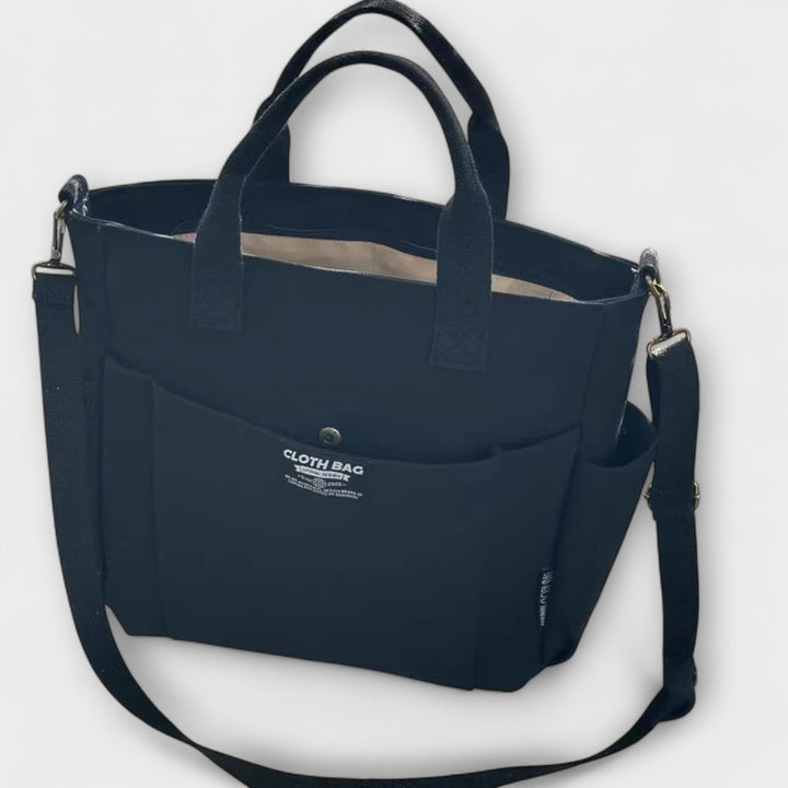 Women's Shoulder Bag with Pockets in Khaki - View 6 | Bellmere